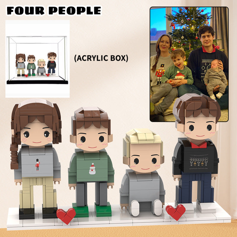 Custom Photo Building Block Couple Turn Your Photo into a Block Figure Gift
