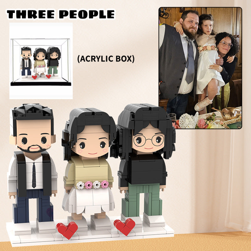 Custom Photo Building Block Couple Turn Your Photo into a Block Figure Gift