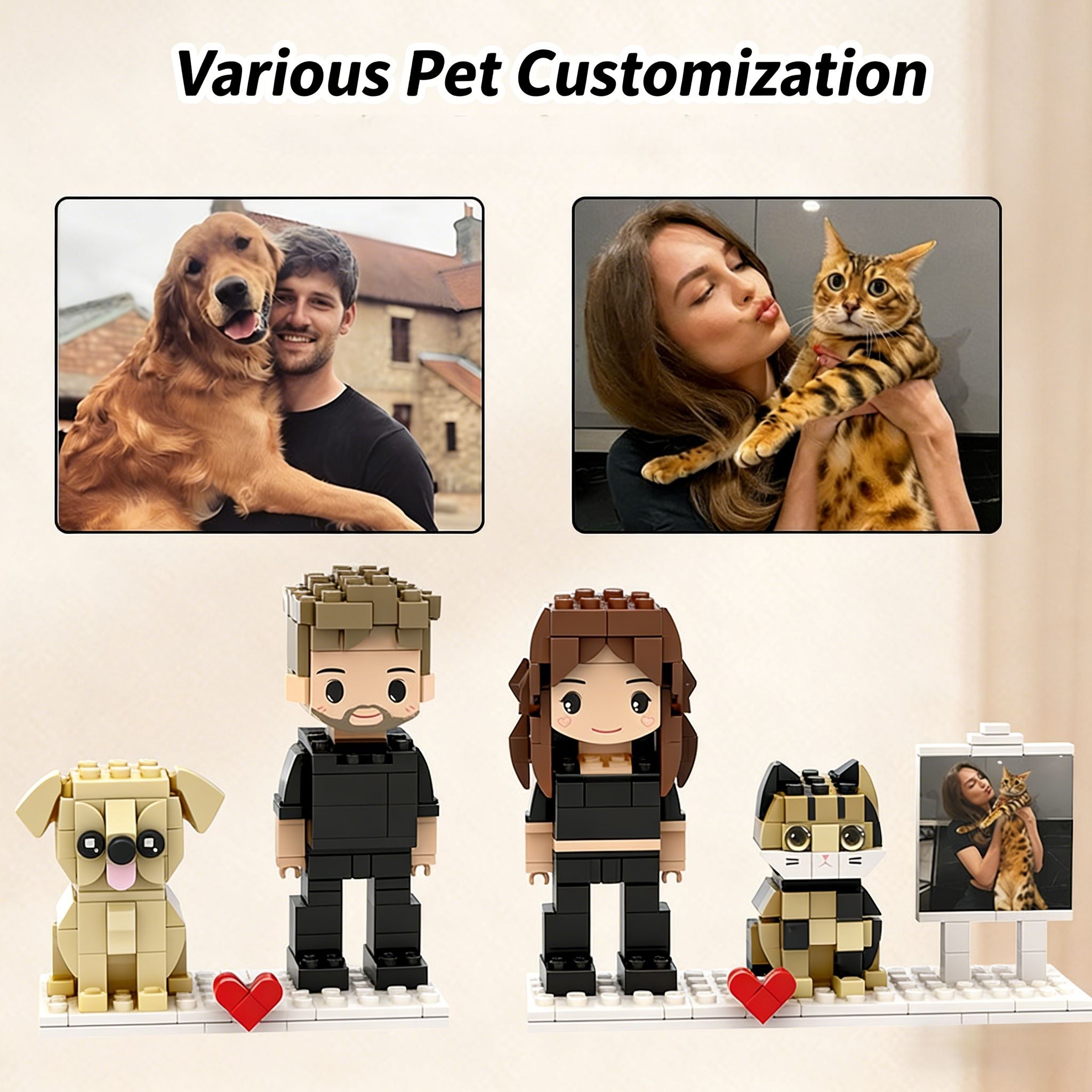 Custom Photo Building Block Couple Turn Your Photo into a Block Figure Gift